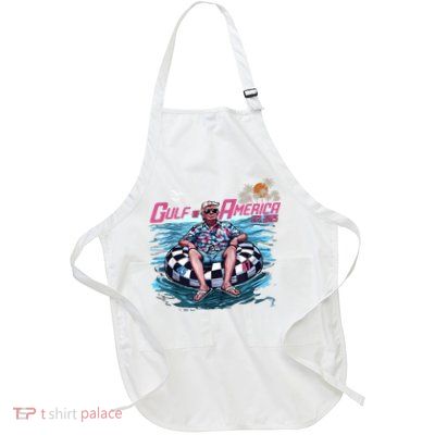 Trump Gulf Of Us America Est 2025 Full-Length Apron With Pockets