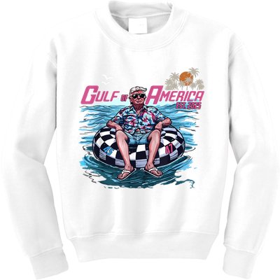 Trump Gulf Of Us America Est 2025 Kids Sweatshirt