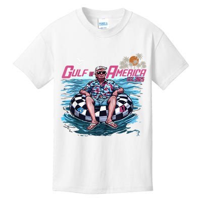 Trump Gulf Of Us America Est 2025 Kids T-Shirt