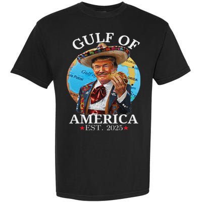 Trump Gulf Of Us America Est 2025 Garment-Dyed Heavyweight T-Shirt