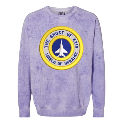 The Ghost Of Kyiv Shield Of Ukraine Colorblast Crewneck Sweatshirt