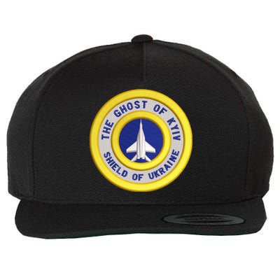 The Ghost Of Kyiv Shield Of Ukraine Wool Snapback Cap