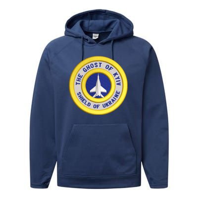 The Ghost Of Kyiv Shield Of Ukraine Performance Fleece Hoodie