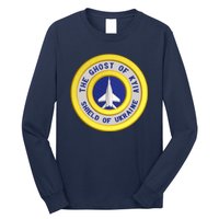 The Ghost Of Kyiv Shield Of Ukraine Long Sleeve Shirt