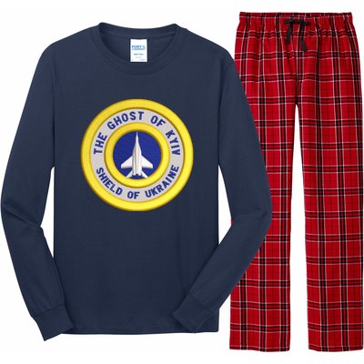 The Ghost Of Kyiv Shield Of Ukraine Long Sleeve Pajama Set