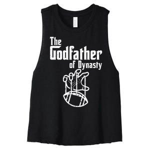 The Godfather Of Dynasty Football Women's Racerback Cropped Tank