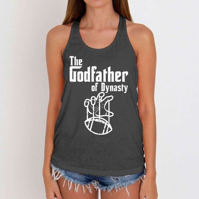 The Godfather Of Dynasty Football Women's Knotted Racerback Tank