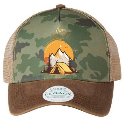 The Great Outdoors Open 247 Camping Scene  Legacy Tie Dye Trucker Hat