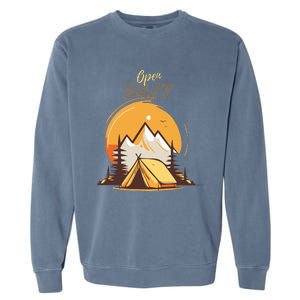 The Great Outdoors Open 247 Camping Scene  Garment-Dyed Sweatshirt