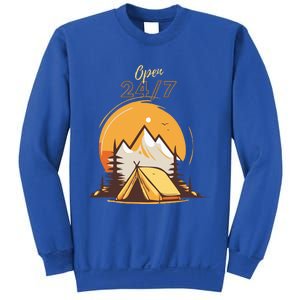 The Great Outdoors Open 247 Camping Scene  Sweatshirt