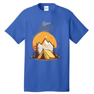 The Great Outdoors Open 247 Camping Scene  Tall T-Shirt