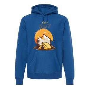 The Great Outdoors Open 247 Camping Scene  Premium Hoodie