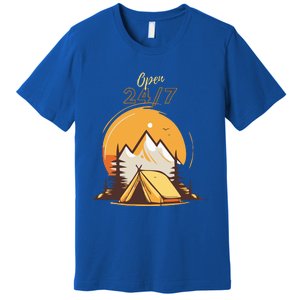 The Great Outdoors Open 247 Camping Scene  Premium T-Shirt