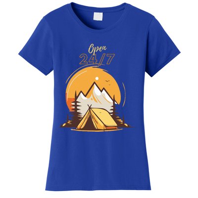 The Great Outdoors Open 247 Camping Scene  Women's T-Shirt