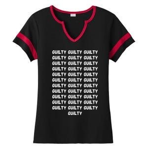 Trump Guilty On 34 Countstrump Verdict President 2024 Ladies Halftime Notch Neck Tee