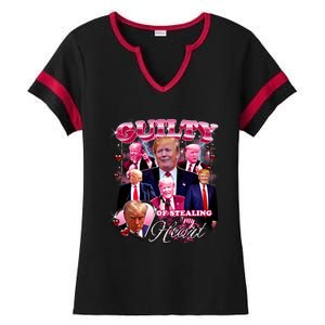 Trump Guilty Of Stealing My Heart Funny Donald Trump Lover Ladies Halftime Notch Neck Tee