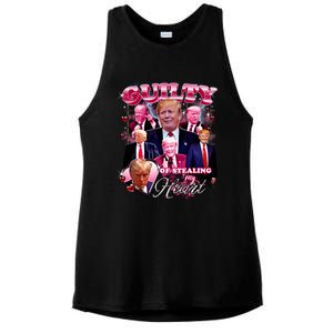 Trump Guilty Of Stealing My Heart Funny Donald Trump Lover Ladies PosiCharge Tri-Blend Wicking Tank