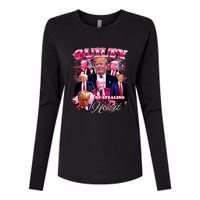 Trump Guilty Of Stealing My Heart Funny Donald Trump Lover Womens Cotton Relaxed Long Sleeve T-Shirt