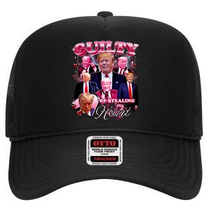 Trump Guilty Of Stealing My Heart Funny Donald Trump Lover High Crown Mesh Back Trucker Hat