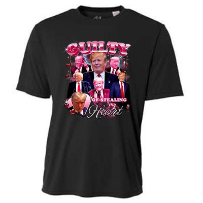 Trump Guilty Of Stealing My Heart Funny Donald Trump Lover Cooling Performance Crew T-Shirt