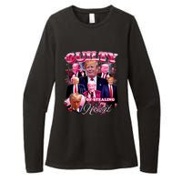 Trump Guilty Of Stealing My Heart Funny Donald Trump Lover Womens CVC Long Sleeve Shirt