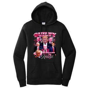 Trump Guilty Of Stealing My Heart Funny Donald Trump Lover Women's Pullover Hoodie