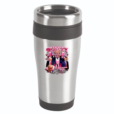 Trump Guilty Of Stealing My Heart Funny Donald Trump Lover 16oz Travel Tumbler
