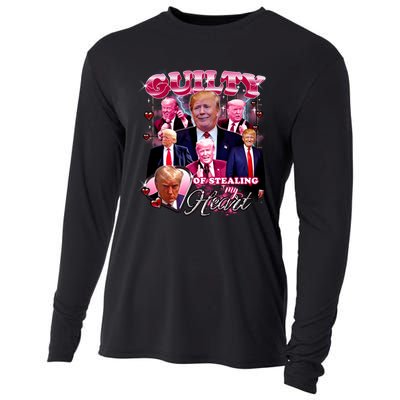 Trump Guilty Of Stealing My Heart Funny Donald Trump Lover Cooling Performance Long Sleeve Crew