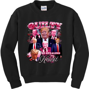 Trump Guilty Of Stealing My Heart Funny Donald Trump Lover Kids Sweatshirt