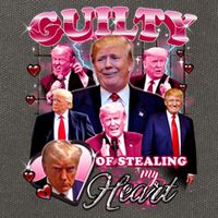 Trump Guilty Of Stealing My Heart Funny Donald Trump Lover Cotton Canvas Backpack