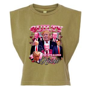 Trump Guilty Of Stealing My Heart Funny Donald Trump Lover Garment-Dyed Women's Muscle Tee