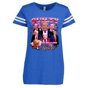 Trump Guilty Of Stealing My Heart Funny Donald Trump Lover Enza Ladies Jersey Football T-Shirt