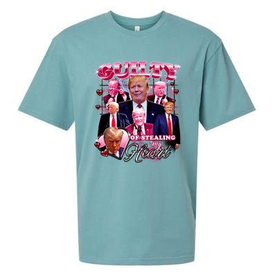 Trump Guilty Of Stealing My Heart Funny Donald Trump Lover Sueded Cloud Jersey T-Shirt