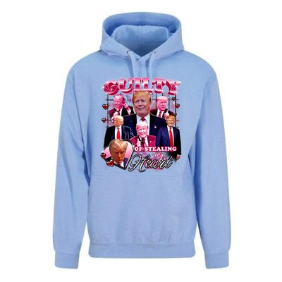 Trump Guilty Of Stealing My Heart Funny Donald Trump Lover Unisex Surf Hoodie