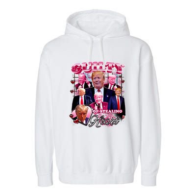 Trump Guilty Of Stealing My Heart Funny Donald Trump Lover Garment-Dyed Fleece Hoodie