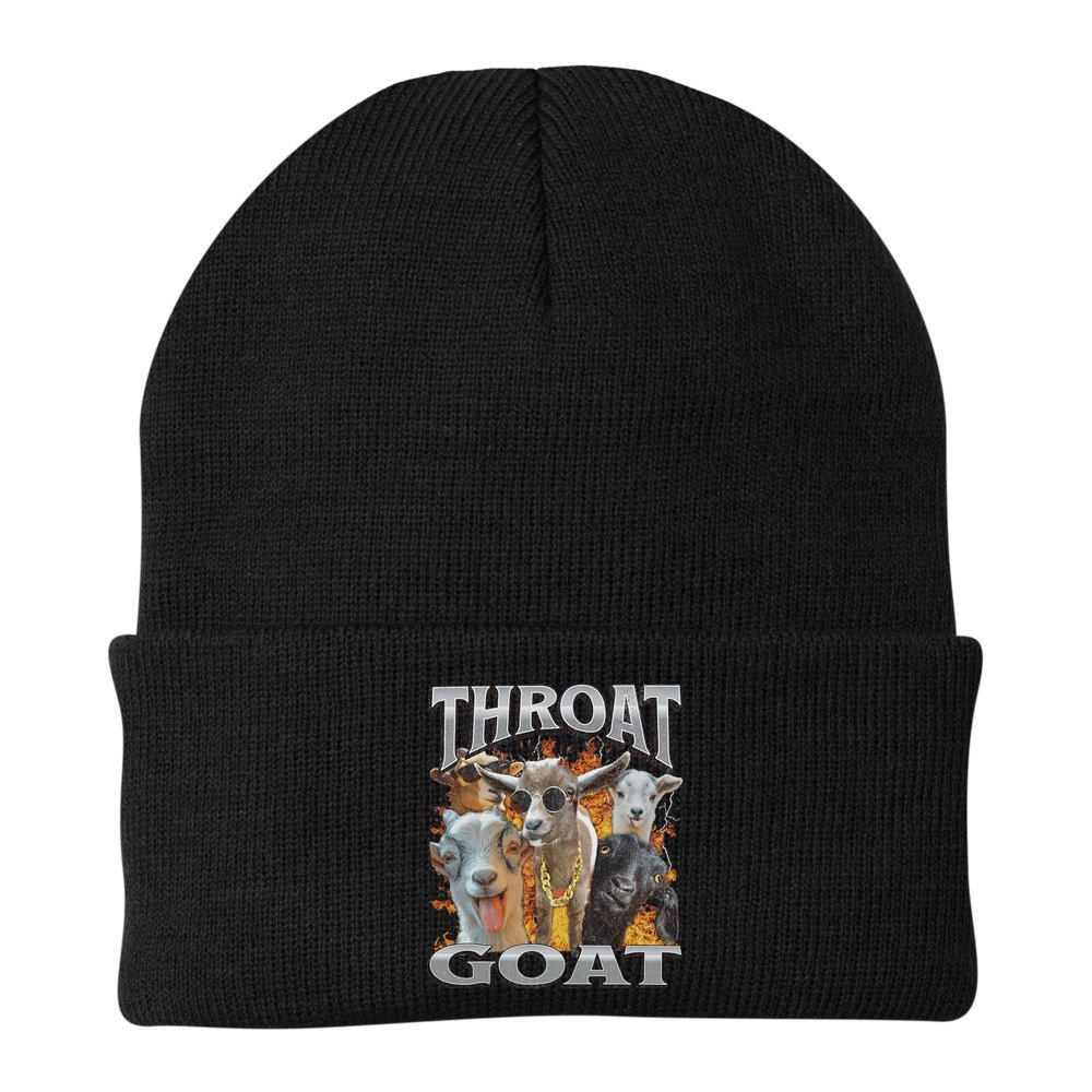 Throat Goat Offensive Adult Humor Bootleg Beanie