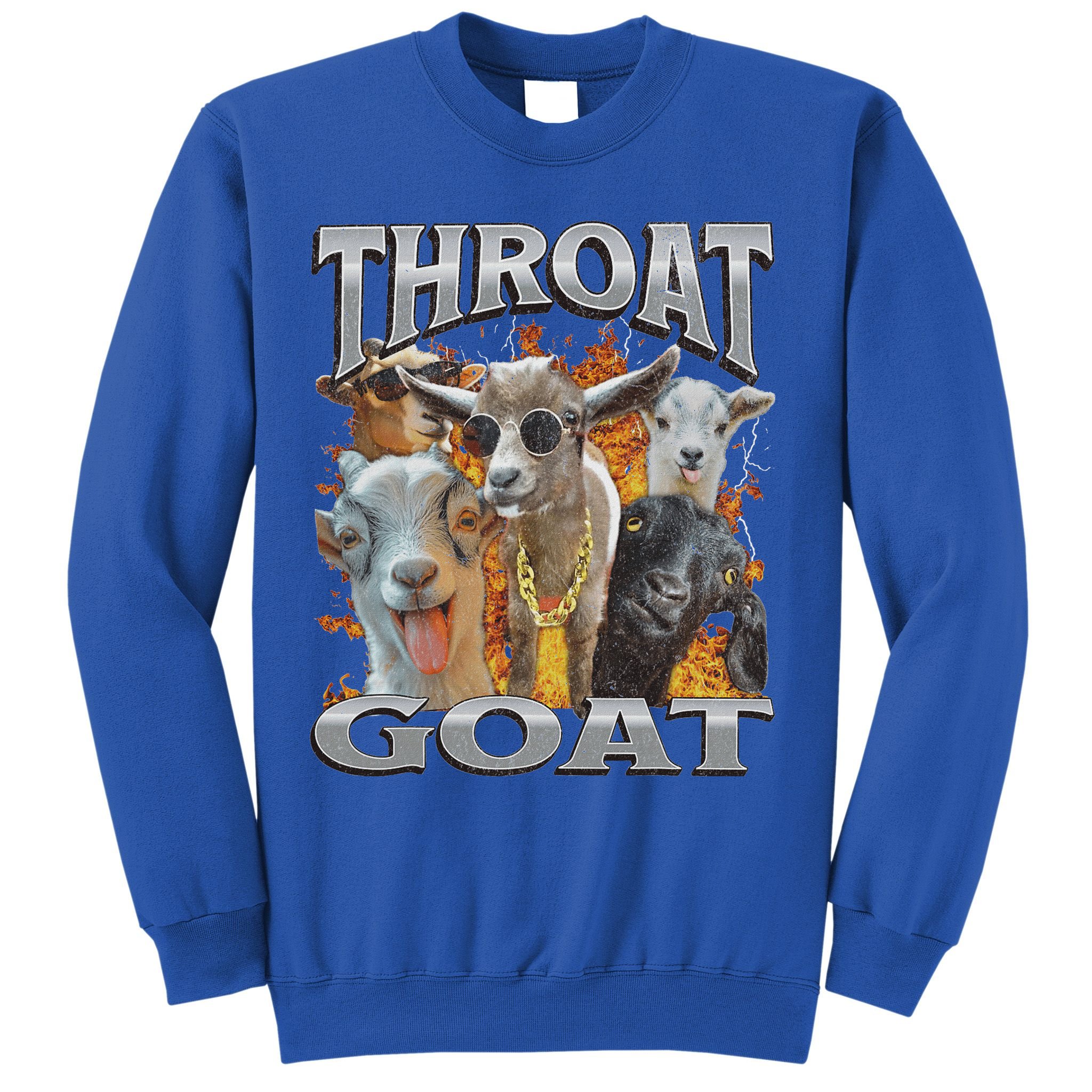 Throat Goat Offensive Adult Humor Bootleg Sweatshirt