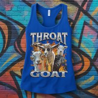 Throat Goat Offensive Adult Humor Bootleg Womens Tank Top