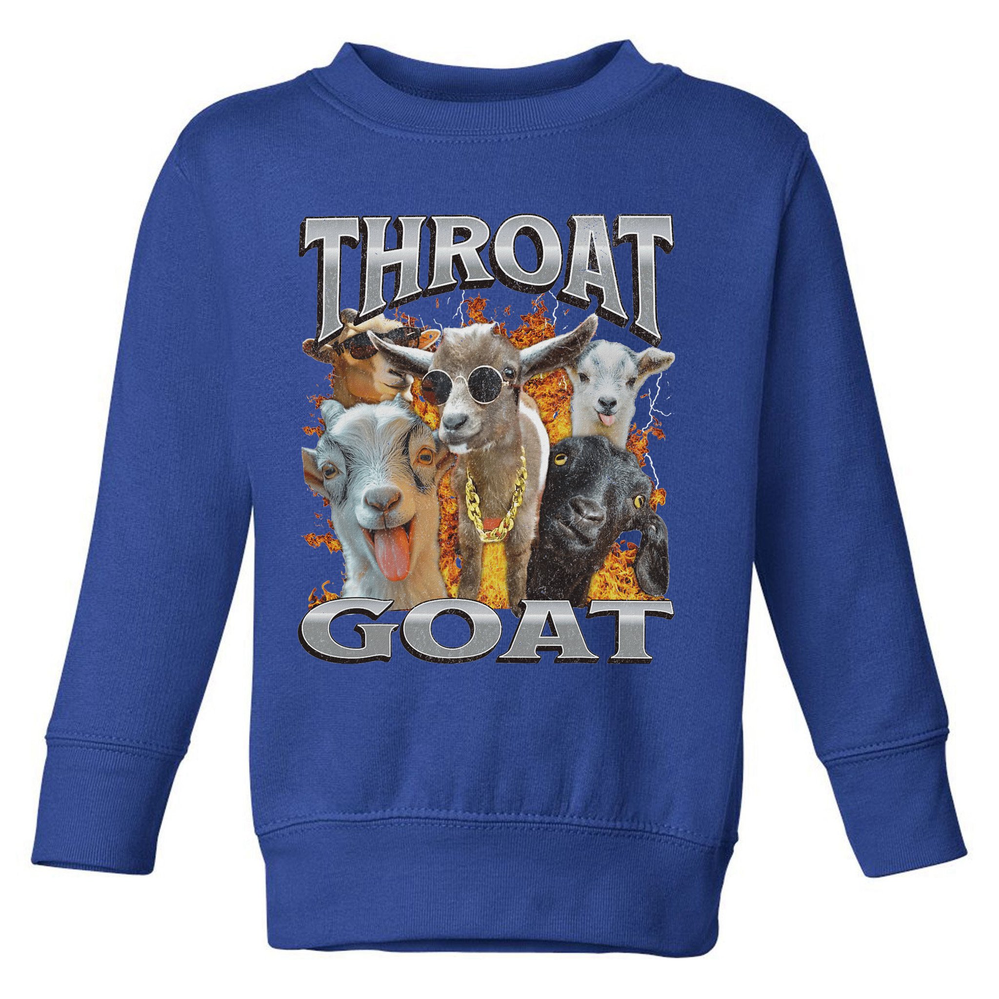 Throat Goat Offensive Adult Humor Bootleg Toddler Sweatshirt