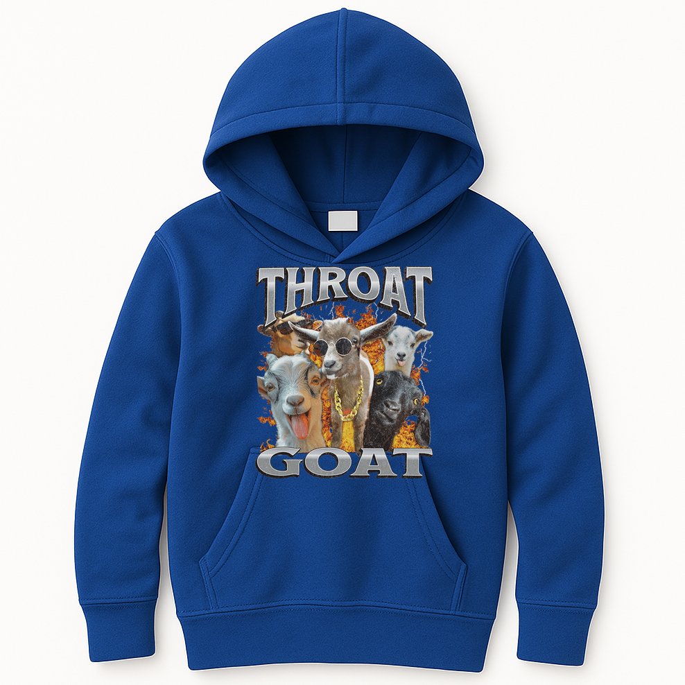 Throat Goat Offensive Adult Humor Bootleg Kids Hoodie
