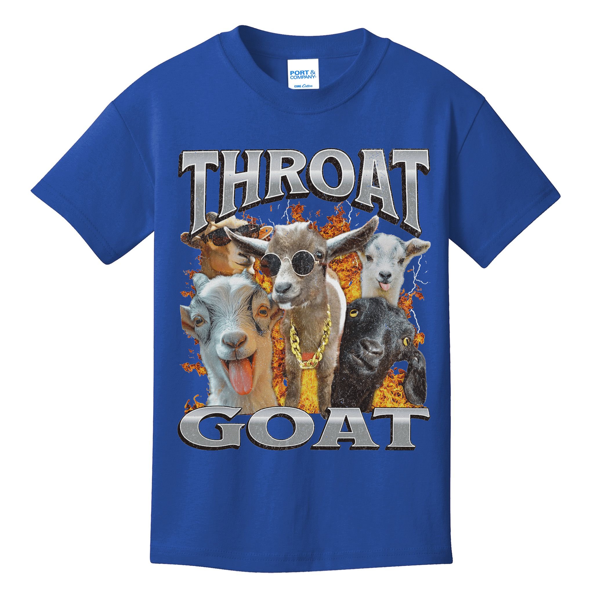 Throat Goat Offensive Adult Humor Bootleg Kids T-Shirt