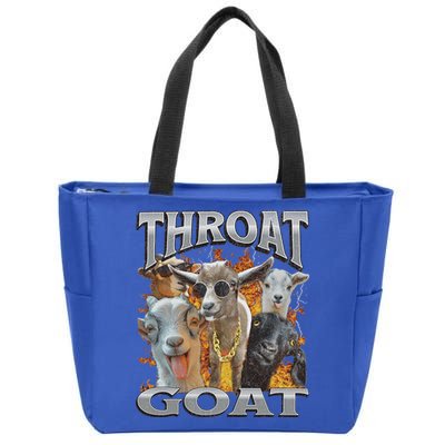 Throat Goat Offensive Adult Humor Bootleg Zip Tote Bag
