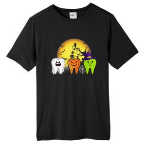 Teeth Ghost Pumpkin Witch Cute Dental Halloween Dentist Gift Tall Fusion ChromaSoft Performance T-Shirt