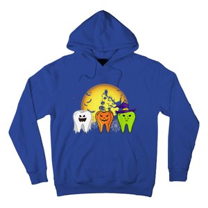 Teeth Ghost Pumpkin Witch Cute Dental Halloween Dentist Gift Hoodie