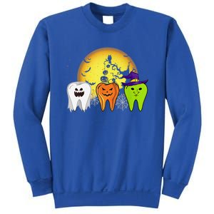 Teeth Ghost Pumpkin Witch Cute Dental Halloween Dentist Gift Sweatshirt