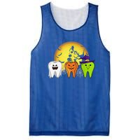 Teeth Ghost Pumpkin Witch Cute Dental Halloween Dentist Gift Mesh Reversible Basketball Jersey Tank