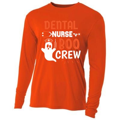 Teeth Ghost Pumpkin Witch Cute Dental Halloween Dentist Gift Cooling Performance Long Sleeve Crew