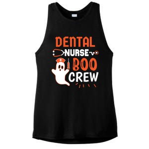 Teeth Ghost Pumpkin Witch Cute Dental Halloween Dentist Gift Ladies PosiCharge Tri-Blend Wicking Tank