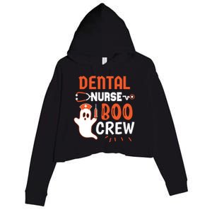 Teeth Ghost Pumpkin Witch Cute Dental Halloween Dentist Gift Crop Fleece Hoodie