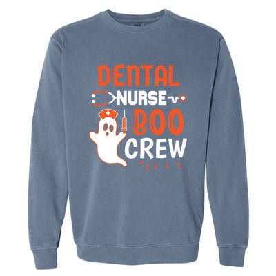 Teeth Ghost Pumpkin Witch Cute Dental Halloween Dentist Gift Garment-Dyed Sweatshirt